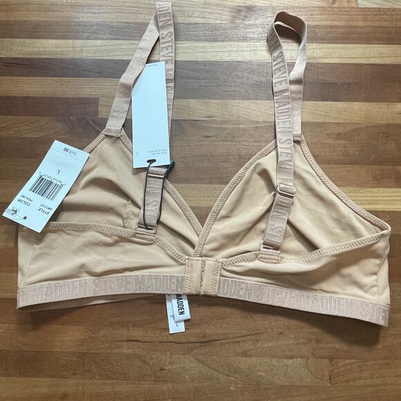 Set of 2 Steve Madden Women’s Triangle X-Back Lounge Bra, Large - Picture 8 of 9